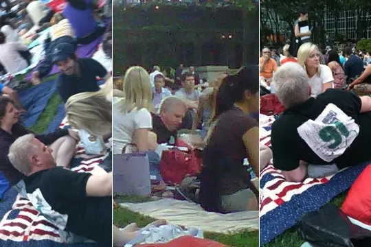 Images of Beck &amp; family at Bryant Park, via Gawker